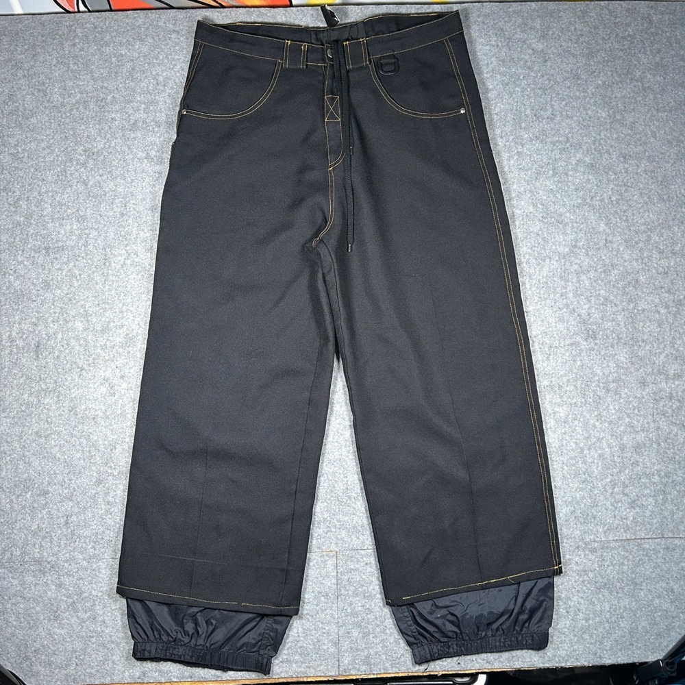 DS Pants‎ Mens Large Black Baggy Cargo Skater Gorpcore Streetwear